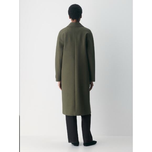 ARITZIA The Slouch Coat Relaxed Loose Fit (Re)essential in Dark Olive NWT Large - Picture 2 of 11